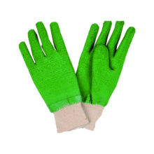 Interlock Liner Glove with Latex Coated Knitted Wrist, Wrinkle Finished